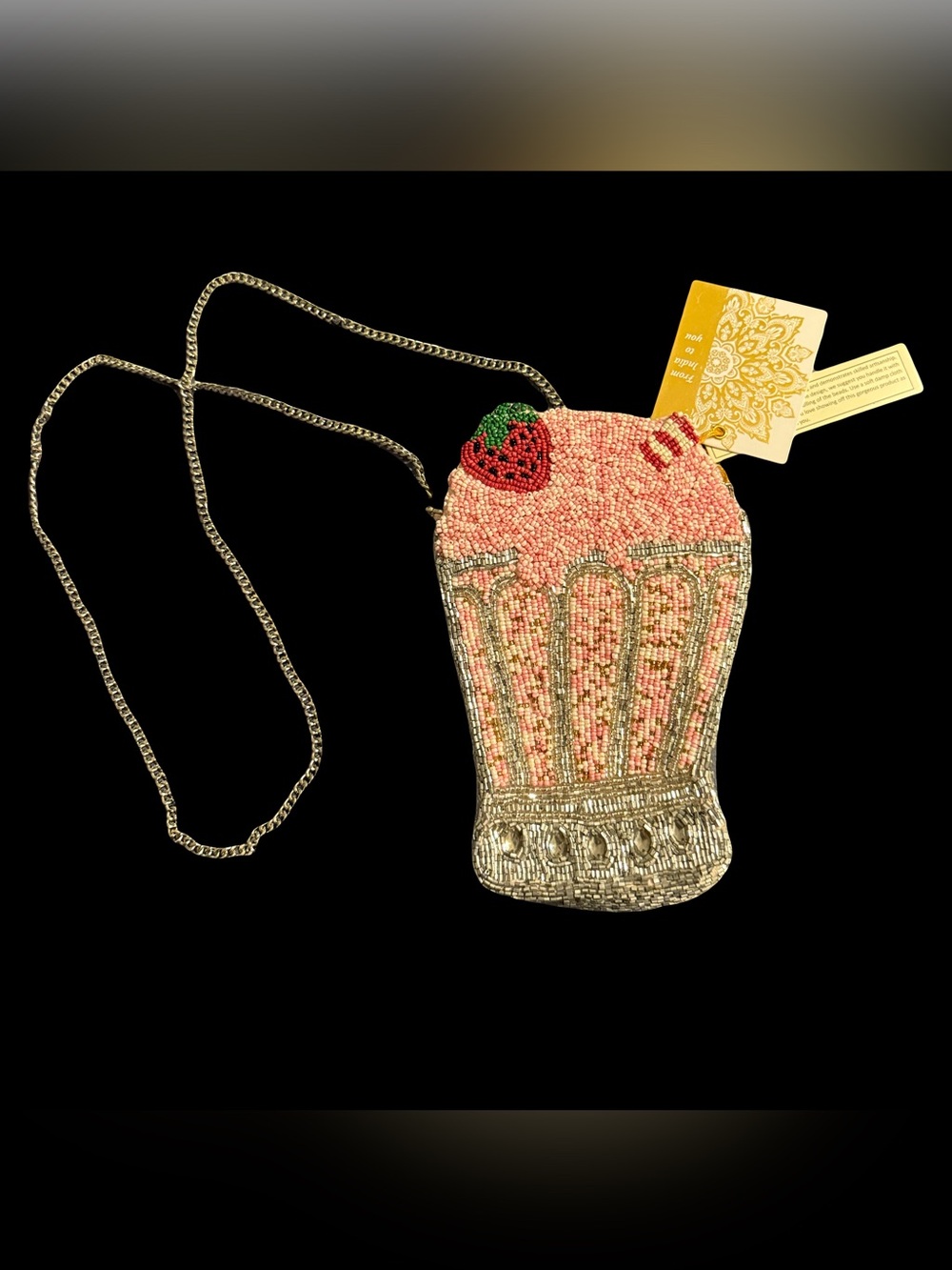 Beaded Strawberry Milkshake Bag — Viral